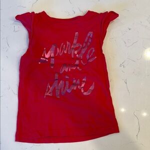 PEEK . Red Kids Shirt with Sparkle Print